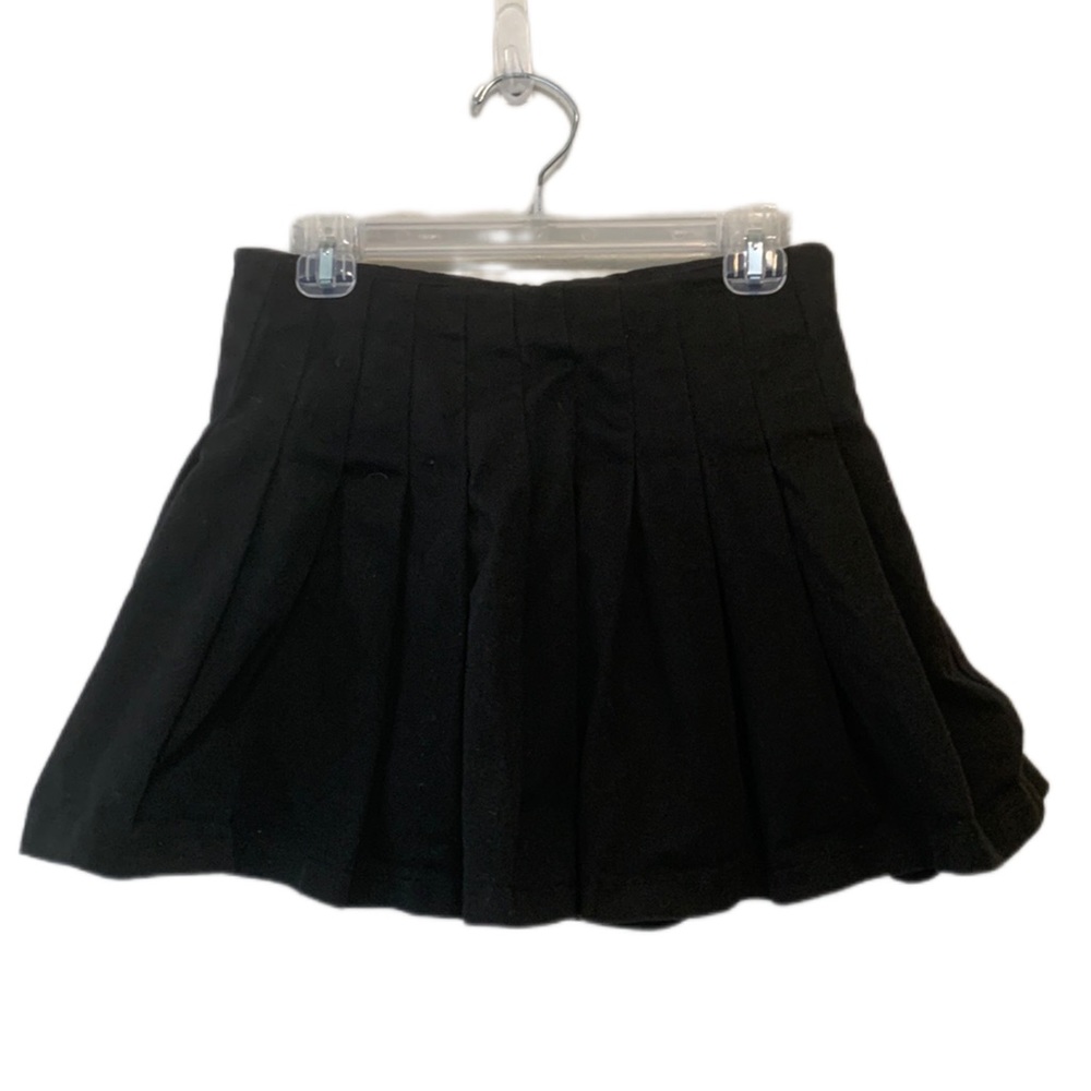 John Galt Black Pleated Mini Skirt